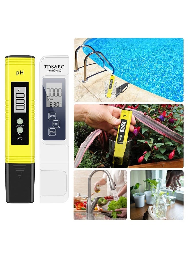 PH Meter Digital PH Tester 0.01 High Accuracy PH Meter for Water 0-14 PH Measurement Range for Drinking Water Pool and Aquarium 3-in-1 Instant Read TDS Meter Measures TDS EC Temperature Digital Water Testing Kit - Image 5