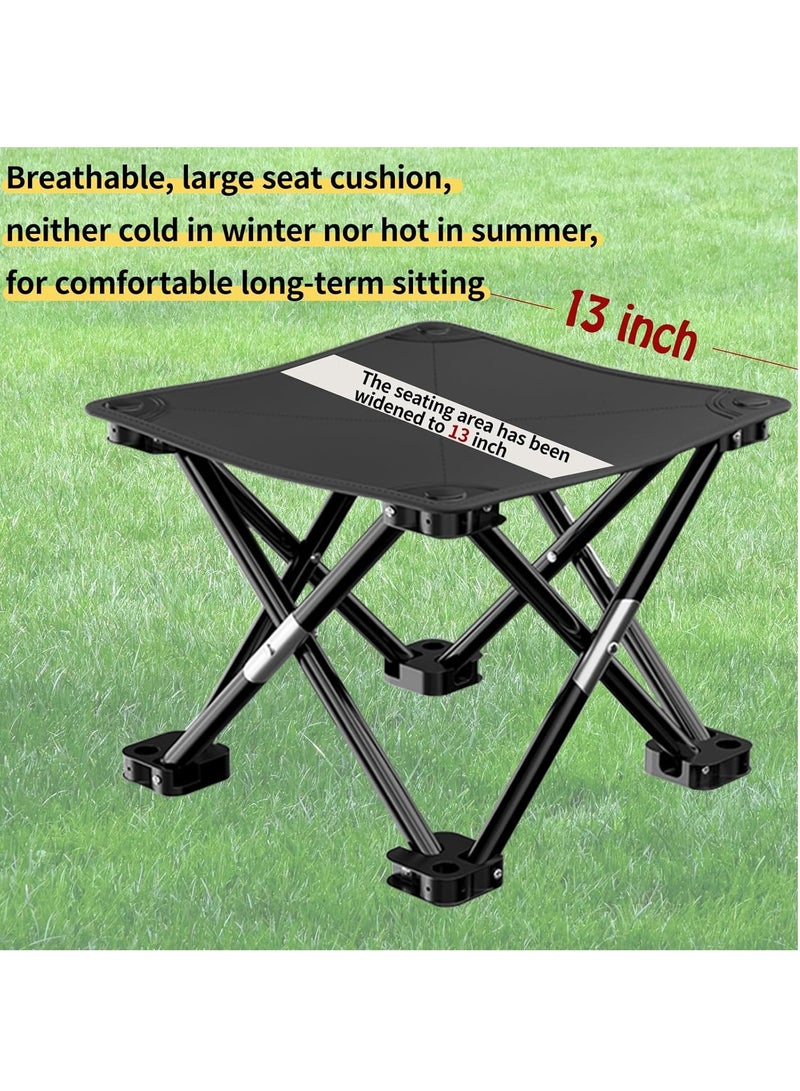 Foldable Stool Collapsible Stool Camping Stool with Stable Feet and Carry Bag 33 * 33 * 33cm for Picnics Fishing Watching Games - Image 5