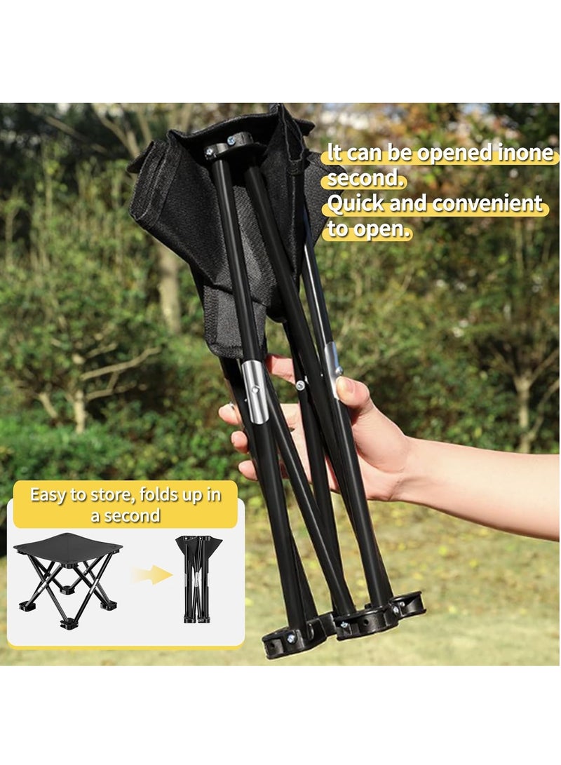 Foldable Stool Collapsible Stool Camping Stool with Stable Feet and Carry Bag 33 * 33 * 33cm for Picnics Fishing Watching Games - Image 4