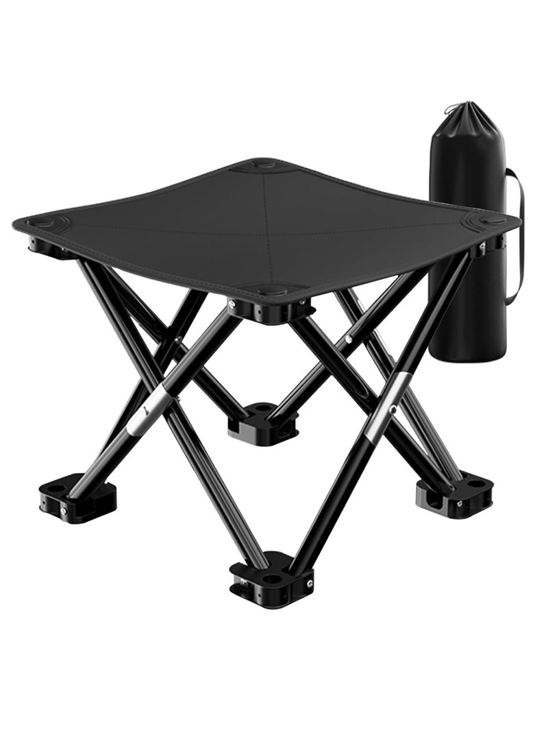Foldable Stool Collapsible Stool Camping Stool with Stable Feet and Carry Bag 33 * 33 * 33cm for Picnics Fishing Watching Games - Image 1