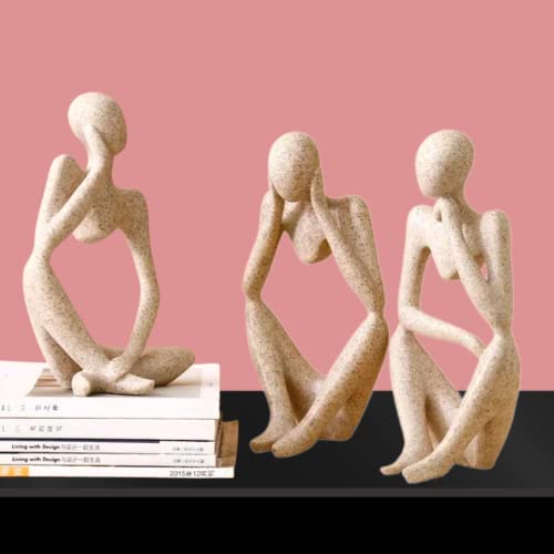 Mariner's Creation Premium Home Decor showpiece- Set of Three Modern Art Thinker showpiece for Living Room | Home Decor Items | House Warming Gift 9x6x12.5cm - Image 3