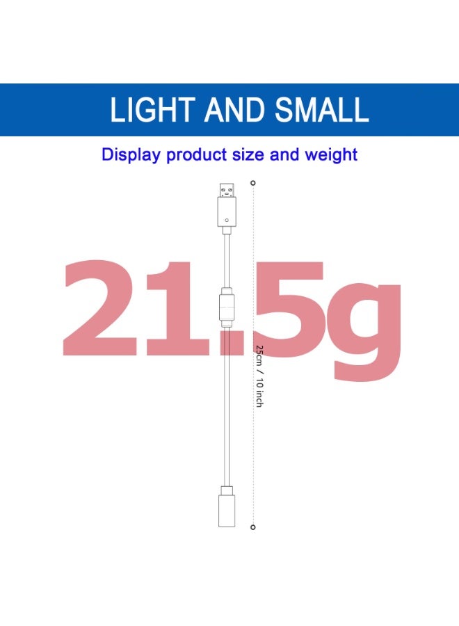 هيدفانا 2 قطعة محول سلك تمديد كابل USB منفصل للكمبيوتر الشخصي متوافق مع لوحة التحكم السلكية لوحدة التحكم السلكية Xbox 360، أسود ورمادي غامق. - Image 5