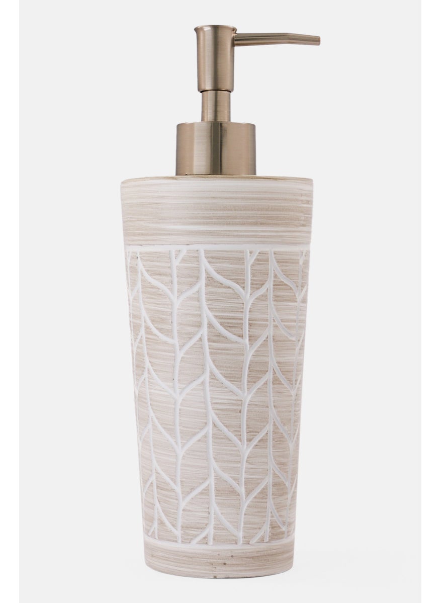 AMG - Ceramic Textured Lotion Dispenser Pumps, Beige - Image 1