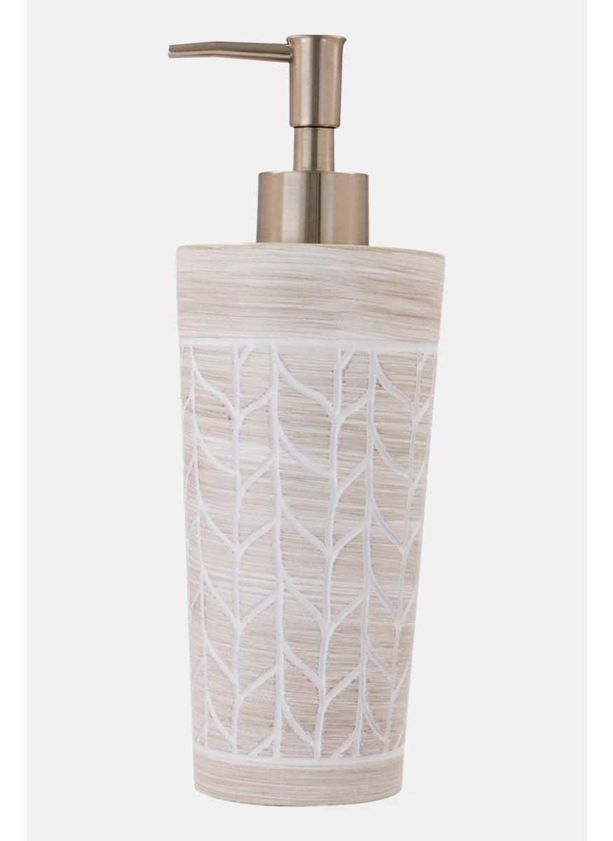 AMG - Ceramic Textured Lotion Dispenser Pumps, Beige - Image 1