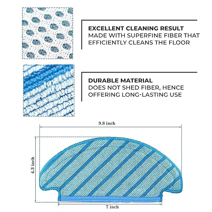 ecovacs ملحق أصلي (وسادات مسح قابلة لإعادة الاستخدام | U2 PRO) (عبوة من 3). للاستخدام المنتظم لمدة تقارب 1 سنة. (غير متوافق مع أي نموذج آخر) - Image 3