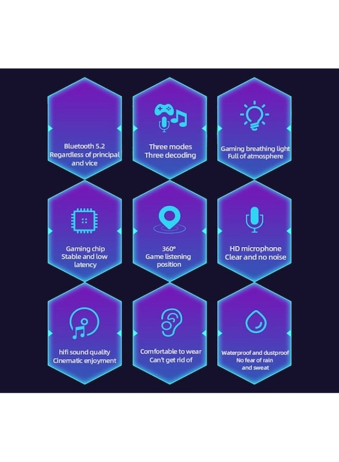 سماعة ألعاب G10 بتقنية بلوتوث 5.0 من ليتل ديمون للألعاب، لاسلكية TWS داخل الأذن - Image 3