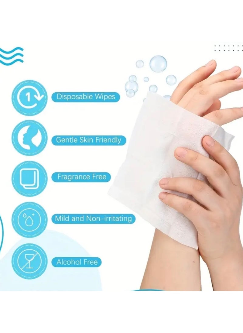 CleanWave - The Pure Effect 25 Individually Wrapped Pure WaterWipes – 25 PCS , 99.9% Water-Based Wipes for Baby & Adult, Plastic-Free, Unscented, Hypoallergenic for Sensitive Skin  - Image 2