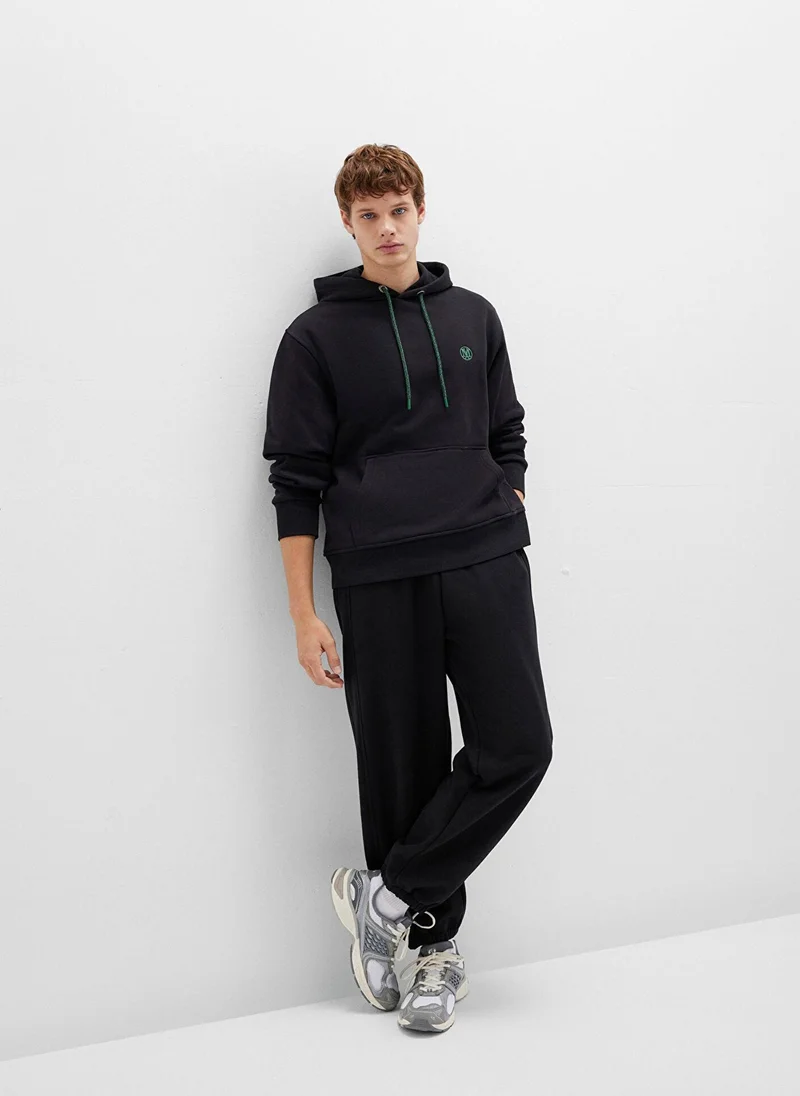 مافي Black Jogger Sweatpants
