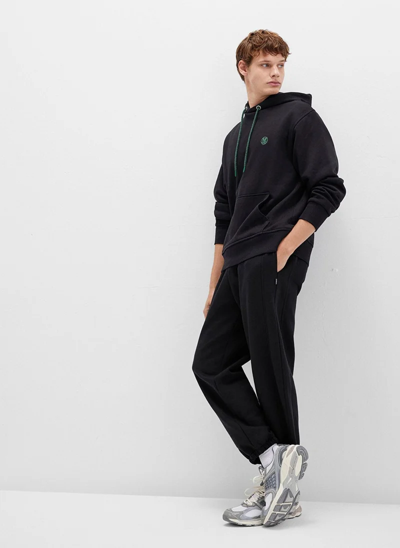 مافي Black Jogger Sweatpants
