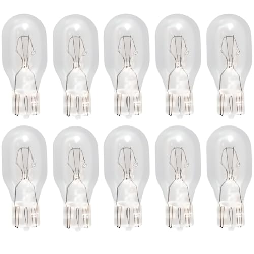 OCSParts OCS Parts -12V Miniature Light Bulbs for RV Camper Trailers - Push-in Bulbs for Motorhomes, Clear Wedge Base- Pack of 10 - Image 1