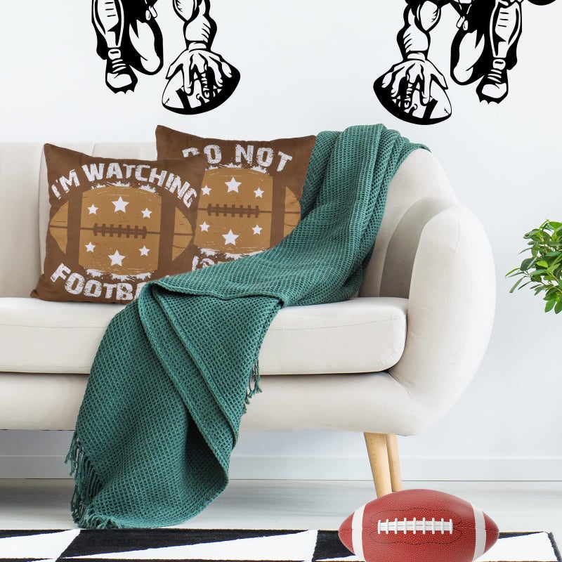 GOAUS Football Pillow Cover 18x18 inch and Funny Socks  Super Bowl Party Decorations  Valentines Day Gifts for Teen Boys Men Him - Image 5