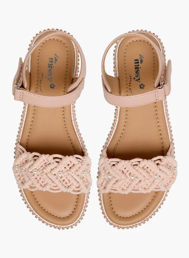 ليتل ميسي Girls Hook and Loop Sandals
