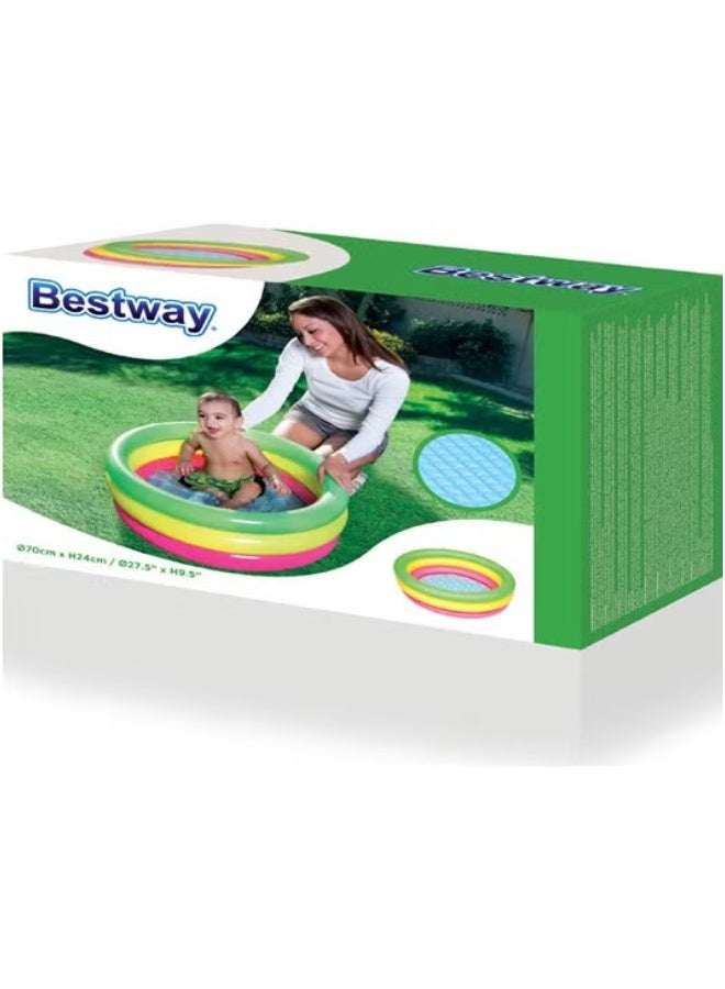 Bestway 70x24 cm 3-Layer Colorful Inflatable Pool with Inflatable Base (BW51128) - Image 2