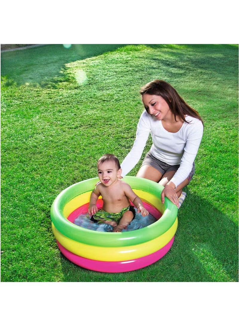 Bestway 70x24 cm 3-Layer Colorful Inflatable Pool with Inflatable Base (BW51128) - Image 3