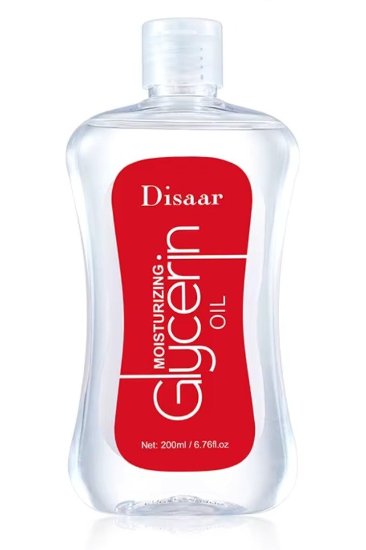 Disaar زيت الجلسرين المرطب 200 مل مرطب مرطب للبشرة الناعمة يتغلغل بسرعة يصلح جفاف الوجه زيت الجلسرين سيروم الجلسرين النقي زيت الوجه الجلسرين - Image 1