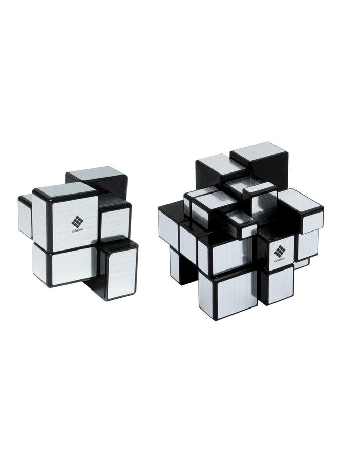 Cubelelo Cubelelo Kid Drift 2X2 Silver Mirror & 3X3 Silver Mirror Gift Box | Premium Mirror Cube Set With Unique Reflective Design | Challenging Shape-Shifting Puzzles For Advanced Cubers & Beginners  - Image 2