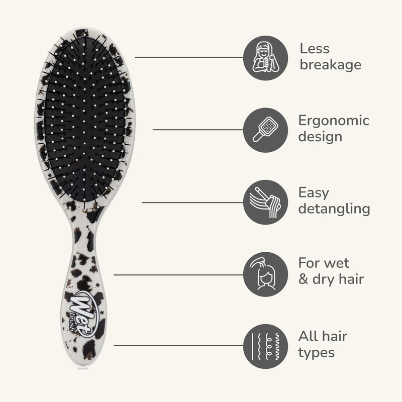 Wet Brush Original Detangler Hair Brush - Tan Leopard (Safari) - All Hair Types - Ultra-Soft Bristles Glide Through Tangles with Ease - Pain-Free Comb for Men, Women, Boys & Girls - Image 3