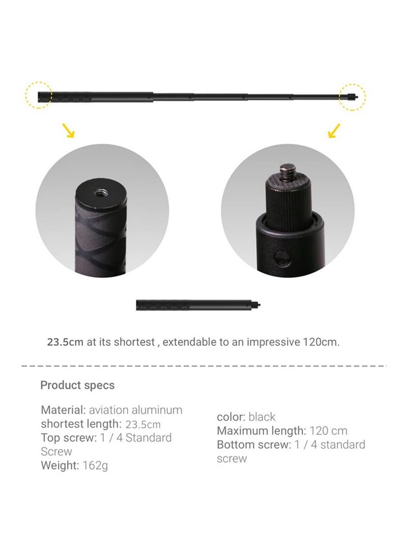 SYOSI Selfie Stick 120cm for ONE R, ONE X, ONE, EVO Action Camera  - Image 4