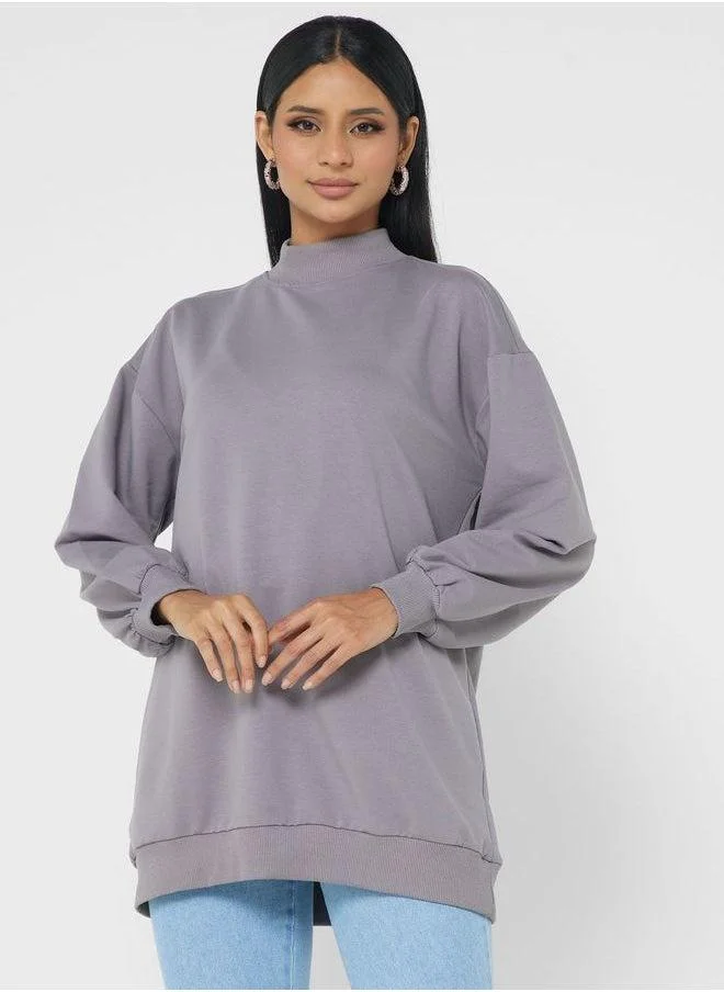 Refka by modanisa High Neck Sweatshirt