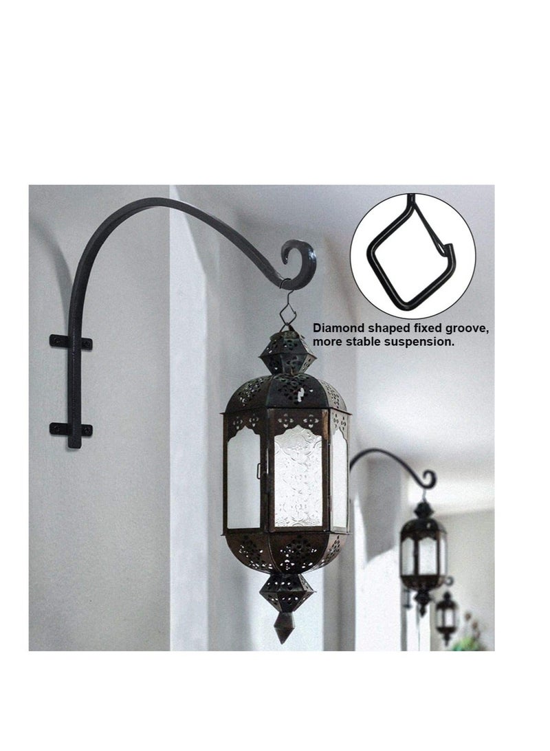 15 Pcs S Hooks for Hanging, 4 Inch Metal S Hooks, Heavy Windproof Hooks with Safety Buckles, Suitable for Hanging Plants, Clothes, Kitchen Utensil, Pots and Pans (Black)  - Image 4