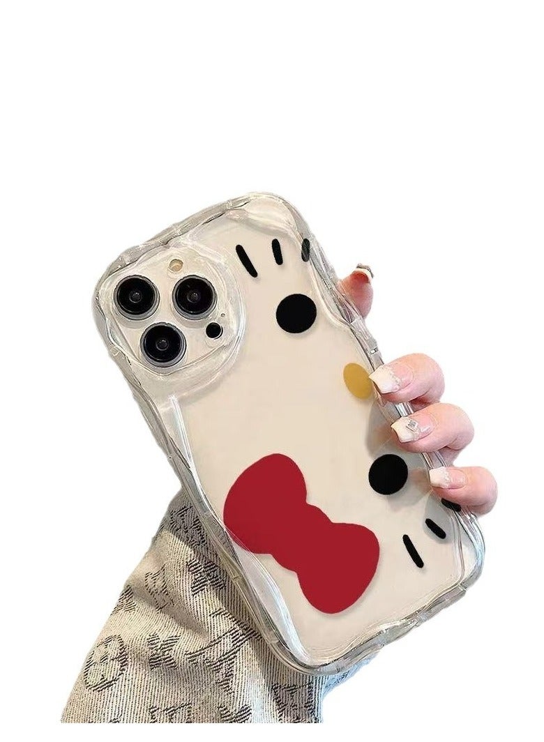 Transparent Bowknot Case for iPhone 16 Pro – Stylish and Protective, Shockproof, Anti-Fingerprint - Image 1