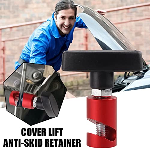 zipelo Lift Support Clamp, Hood Strut Fixing Clamps with Brass Core, Shock Prop Strut Stopper Retainer for Car Hood, Spark Plug Gap Gauge Tool, Universal Automotive Accessories (Red) - Image 3