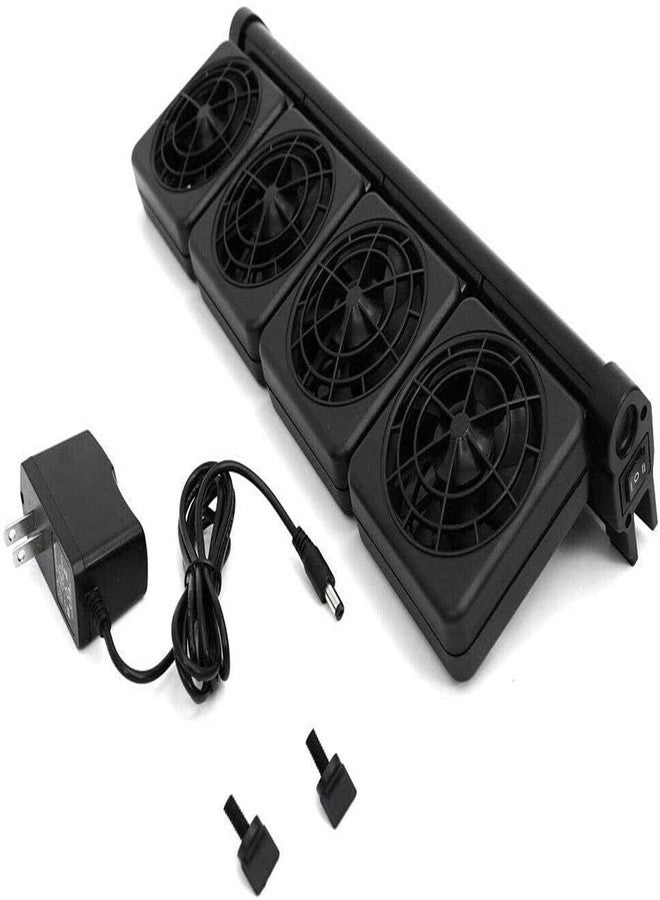 أكس أم أتش أف مبرد حوض السمك XMHF بأربعة مراوح، نظام تبريد لأحواض الأسماك للمياه المالحة والعذبة، مناسب فقط لأحواض السمك التي يقل عرض حافتها عن نصف بوصة. - Image 2