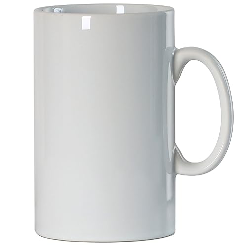 Smilatte 28 OZ Extra Large Ceramic Coffee Mug, M018 Classic Porcelain Boss Super Big Tea Cup with Handle for Office and Home, White - Image 1