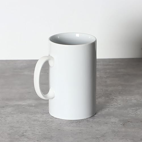 Smilatte 28 OZ Extra Large Ceramic Coffee Mug, M018 Classic Porcelain Boss Super Big Tea Cup with Handle for Office and Home, White - Image 5