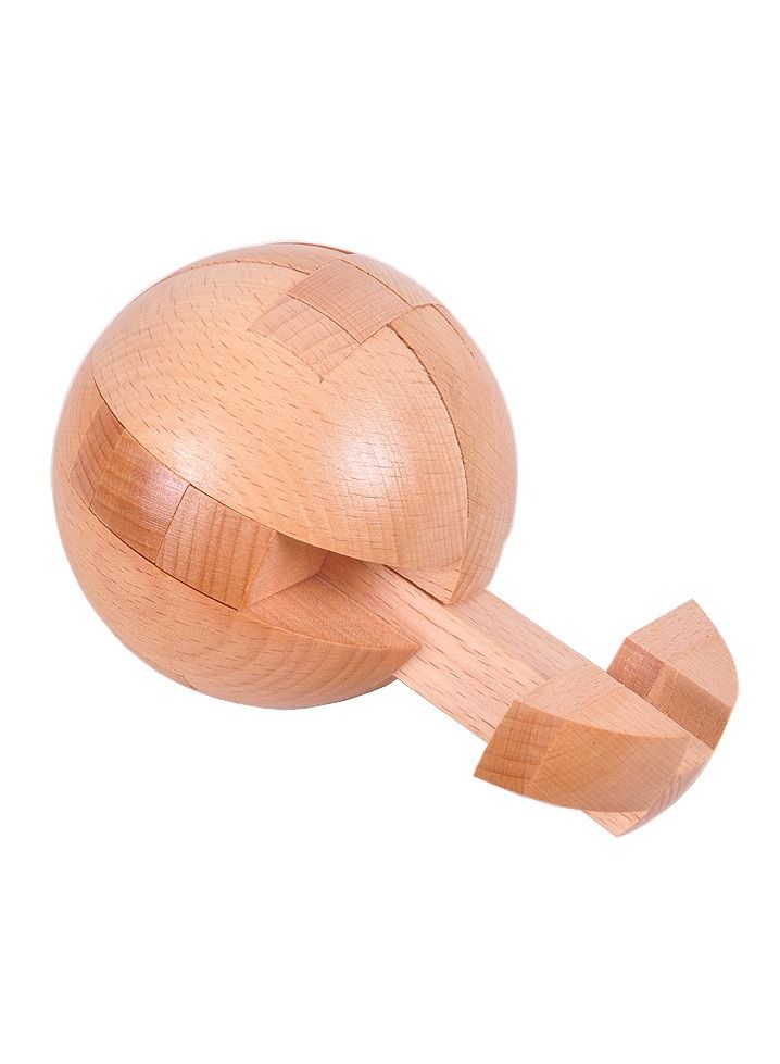 Cool Baby COOLBABY Ball Lock 3D Magic Puzzle Luxury Wooden Brain Puzzle-Unique Design-Brain Teaser Kids Adult Intellectual Toy Gift KongMing Lock Wood Block Cube Jigsaw Puzzle - Image 5