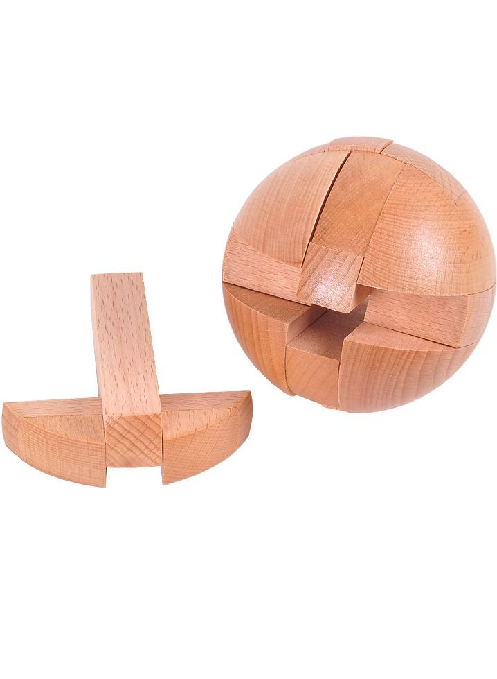Cool Baby COOLBABY Ball Lock 3D Magic Puzzle Luxury Wooden Brain Puzzle-Unique Design-Brain Teaser Kids Adult Intellectual Toy Gift KongMing Lock Wood Block Cube Jigsaw Puzzle - Image 2