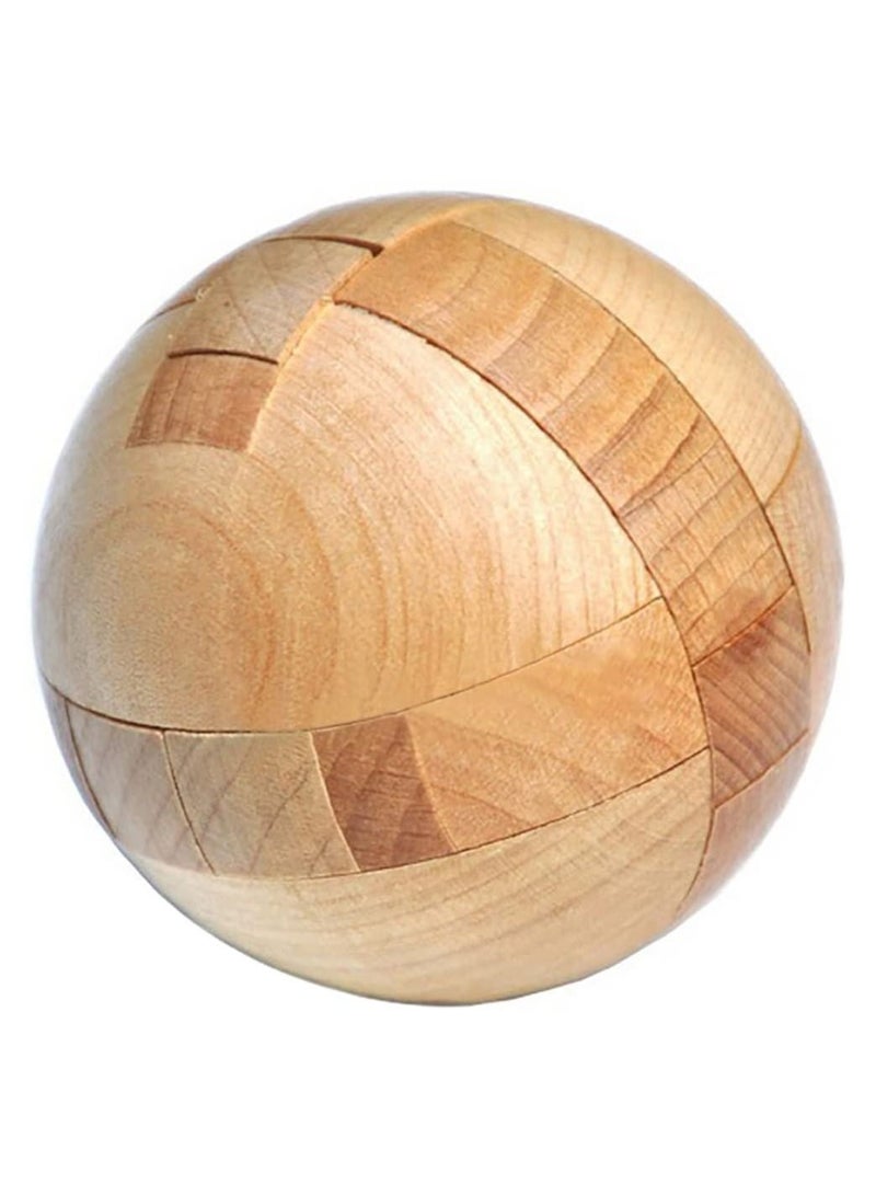Cool Baby COOLBABY Ball Lock 3D Magic Puzzle Luxury Wooden Brain Puzzle-Unique Design-Brain Teaser Kids Adult Intellectual Toy Gift KongMing Lock Wood Block Cube Jigsaw Puzzle - Image 1