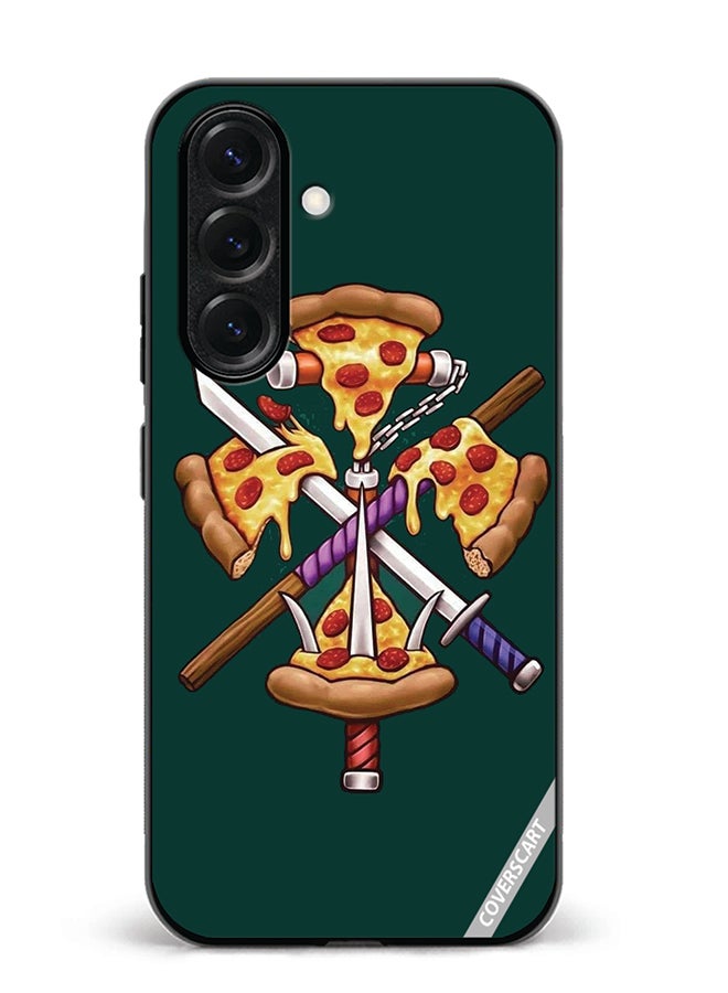 VR CREATIVE Protective Case Cover For Samsung Galaxy A56 Pizza Sword Design Multicolour