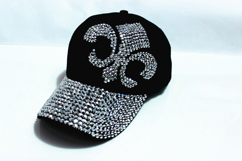 Baseball Cap  New Denim Cut Out Rhinestone Women Fashion Sun Protection Hat - Image 1