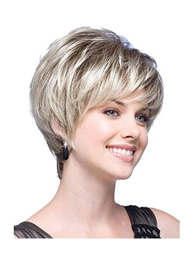 NIBEMINENT Natural Looking Heat Full Wigs White 25 x 15cm - Image 4