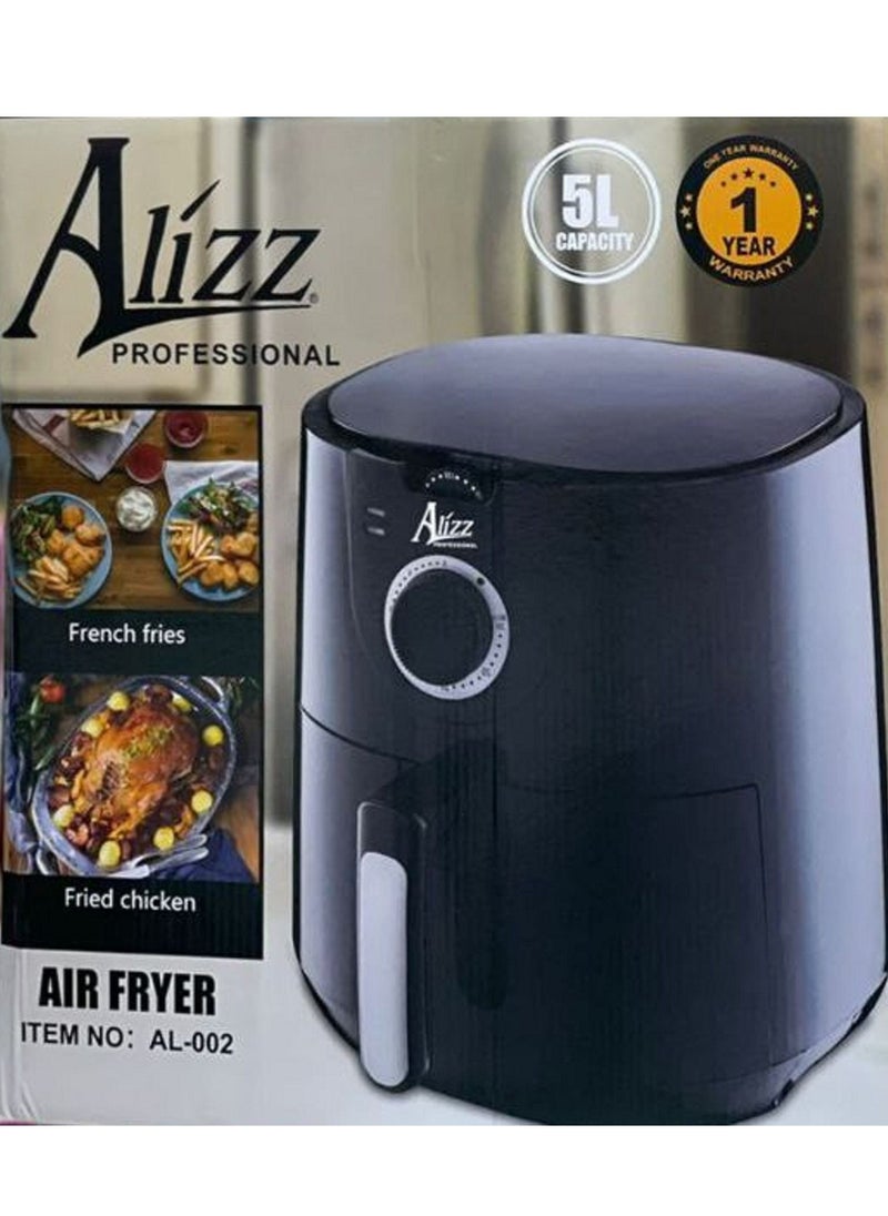 Alizz - مقلاة هوائية سعة 5 لتر AL-002 - أسود - Image 1