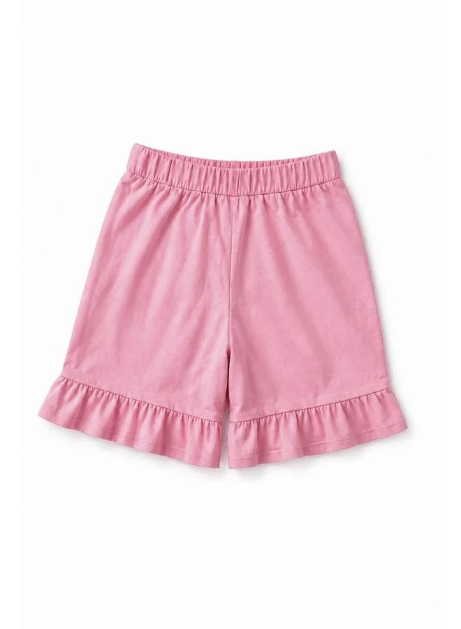 Perendi Girl Cotton Basic 2-Piece Shorts