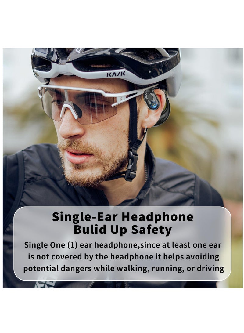 SOLARAE سماعات رأس لاسلكية مفتوحة الأذن، سماعة بلوتوث للأذن اليسرى، 30 ساعة من وقت التشغيل، سماعة رياضية مريحة للجري/القيادة/العمل/ركوب الدراجات، سماعة بلوتوث متوافقة مع آيفون وأندرويد - Image 2