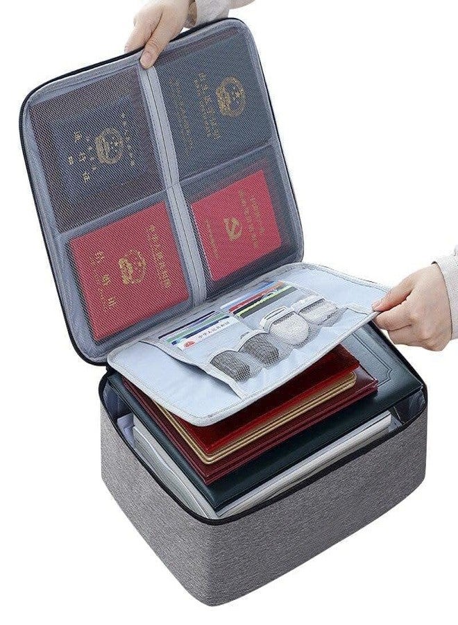 Anadi Document Bag with Lock File Storage Case with Water-Resistant Zipper Multipurpose Document Safe Portable Travel Home Organizer Bag for Laptop,Files,Certificates - Image 1