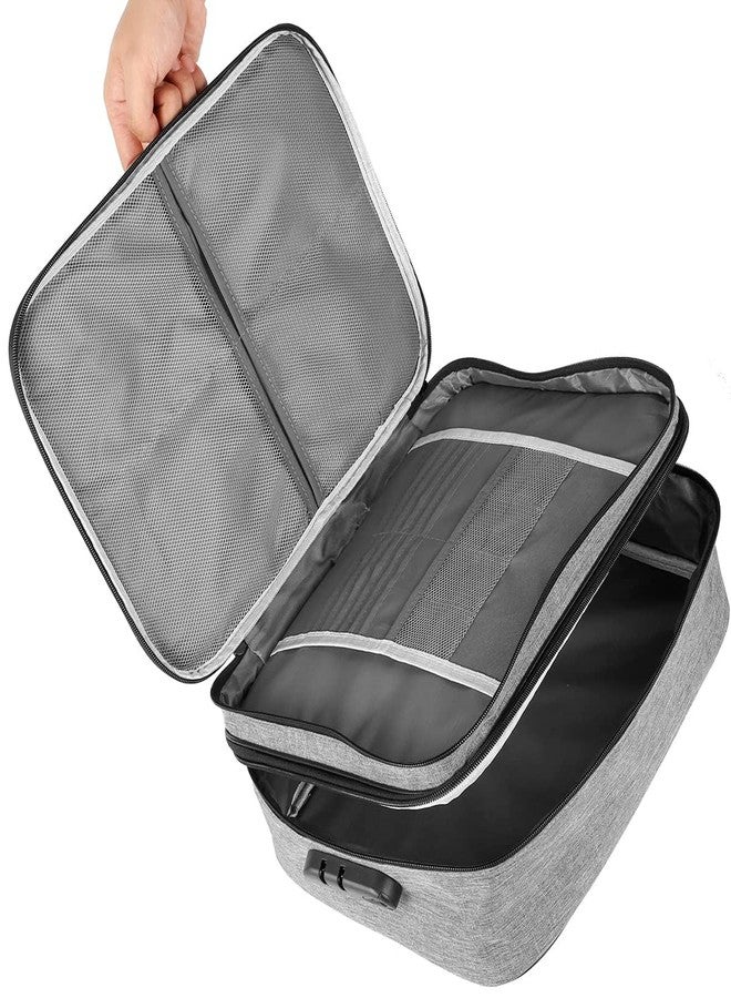 Anadi Document Bag with Lock File Storage Case with Water-Resistant Zipper Multipurpose Document Safe Portable Travel Home Organizer Bag for Laptop,Files,Certificates - Image 4