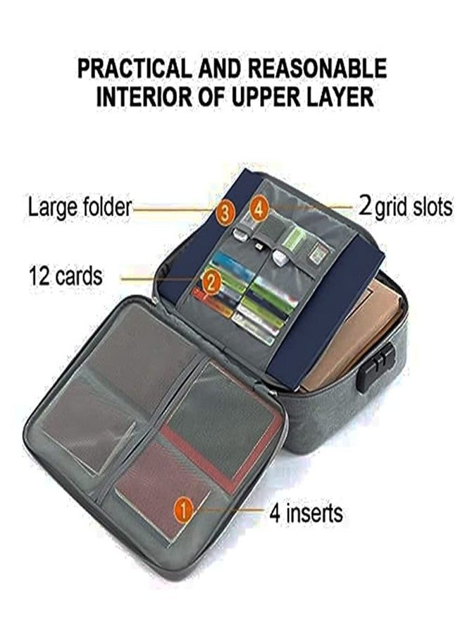 Anadi Document Bag with Lock File Storage Case with Water-Resistant Zipper Multipurpose Document Safe Portable Travel Home Organizer Bag for Laptop,Files,Certificates - Image 5