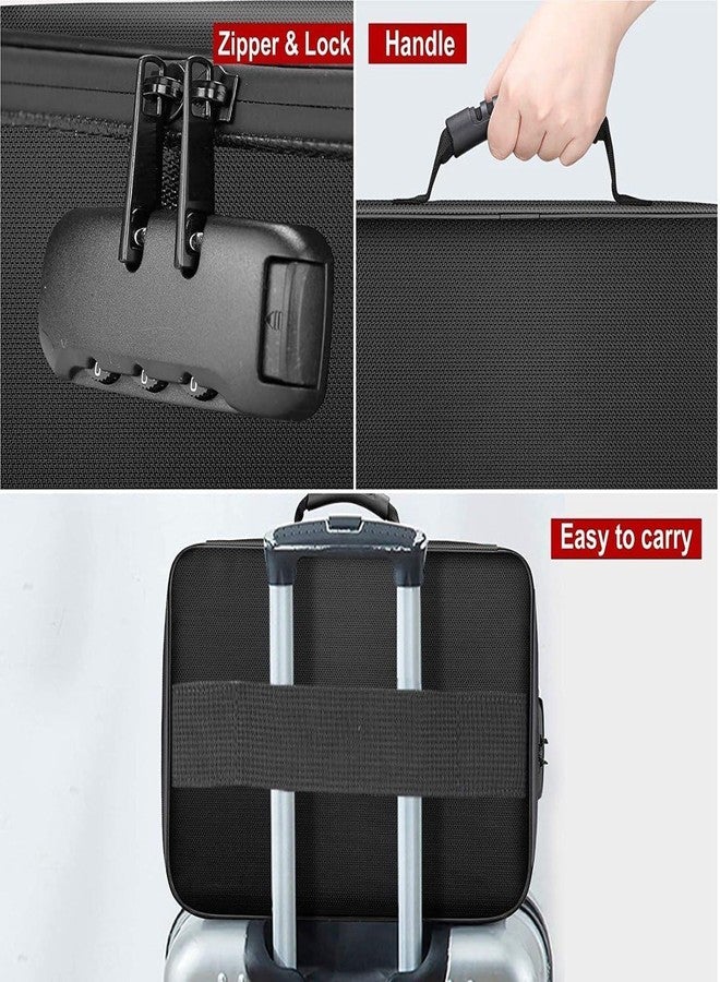Anadi Document Bag with Lock File Storage Case with Water-Resistant Zipper Multipurpose Document Safe Portable Travel Home Organizer Bag for Laptop,Files,Certificates - Image 3