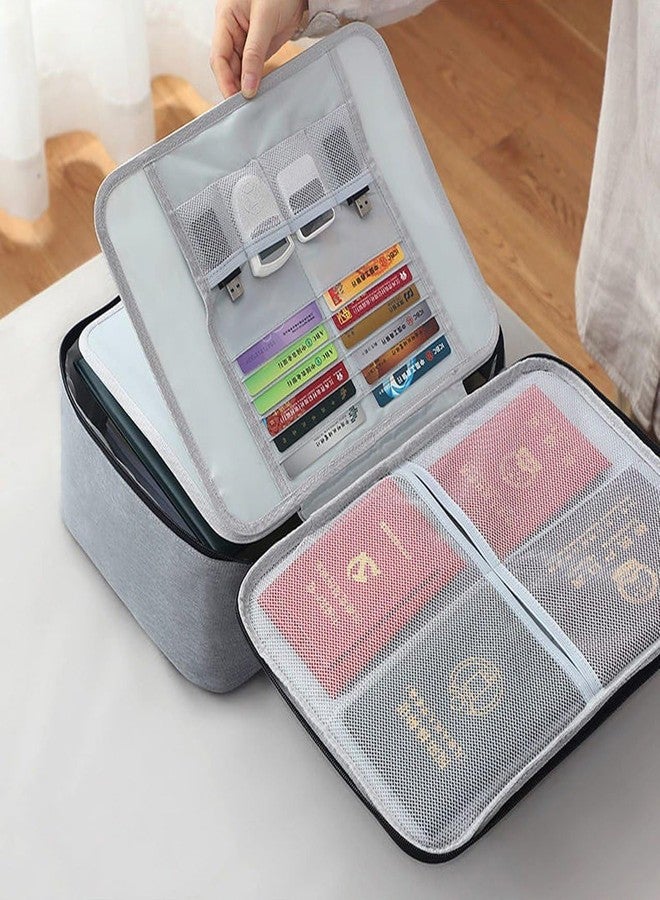 Anadi Document Bag with Lock File Storage Case with Water-Resistant Zipper Multipurpose Document Safe Portable Travel Home Organizer Bag for Laptop,Files,Certificates - Image 2