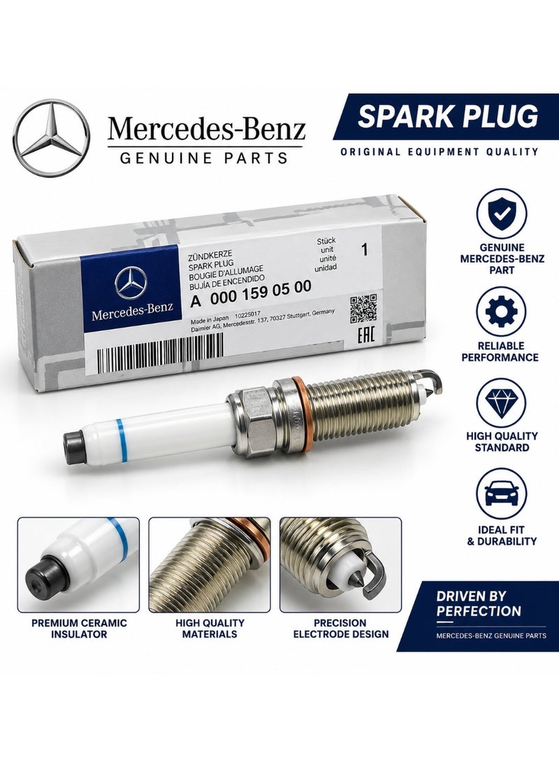 Mercedes-Benz Genuine Spark Plug A 000 159 05 00 | Original Equipment Quality | Reliable Ignition & Engine Performance | Genuine Replacement Part - Image 1