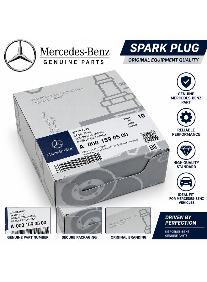 Mercedes-Benz Genuine Spark Plug A 000 159 05 00 | Original Equipment Quality | Reliable Ignition & Engine Performance | Genuine Replacement Part - Image 2