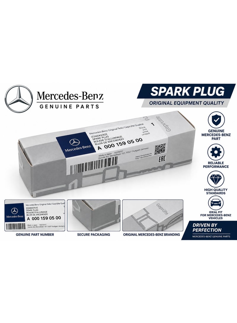 Mercedes-Benz Genuine Spark Plug A 000 159 05 00 | Original Equipment Quality | Reliable Ignition & Engine Performance | Genuine Replacement Part - Image 3
