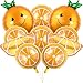 Gejoy 10 Pieces Orange Slice Fruit Balloons Cutie Aluminum Foil Balloons Jumbo Birthday Tangerine Decorations for Summer Citrus Orange Themed Birthday Party Decor Supplies - Image 2