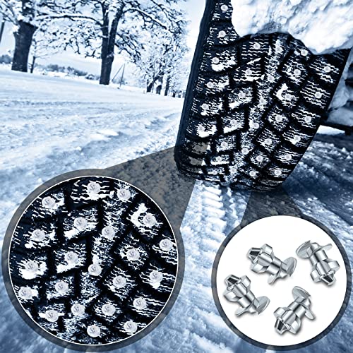 Frienda Tire Spikes Tire Studs Carbide Spikes for Truck Tires Snow Studs for Tires Snowmobile Stud with Installation Tool for Racing Car Bicycle Bike Scooters Shoes Boots 7 x 9.9 mm (181 Pieces) - Image 4