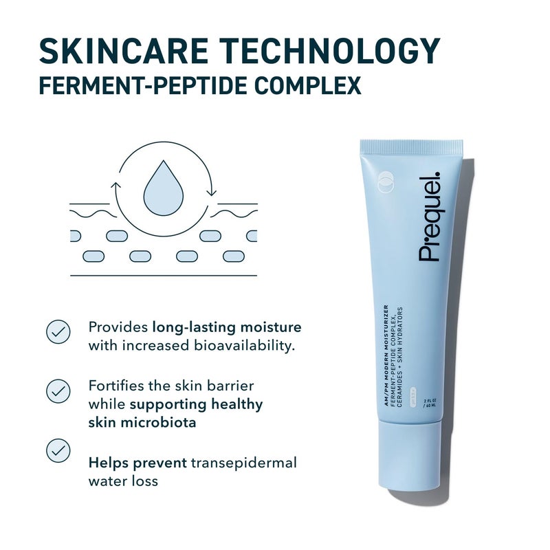 Prequel Skin AM/PM Modern Moisturizer â€“ Hydrating Face Cream with Peptides, Ceramides & Glycerin for Dry, Sensitive, or Combination Skin â€“ Non-Greasy Moisturizer for Barrier Support - Image 4