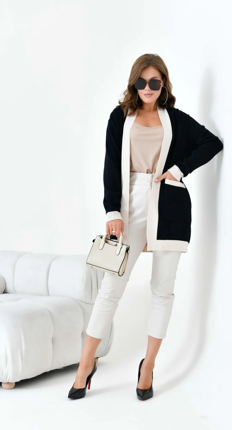 Women's Two-Tone Clothing Black